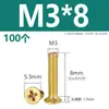 M2M2.5M3M4M5M6M8M10 Tornillos para Máquina de Latón Phillips Cabeza Avellanada Tornillos de Cabeza Plana de Cobre Tornillos Pequeños Antióxido