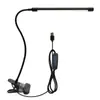 Lámpara de lectura LED de bajo consumo para protección ocular, lámpara de manguera, lámpara de clip, atenuable, atenuación de tres colores, 5W, lámpara de mesita de noche, escritorio, trabajo