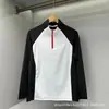 Camiseta de Manga Larga para Hombre con Bloques de Color, Secado Rápido, Serie de Montaña Primavera y Otoño Transfronteriza, Camiseta Deportiva de Entrenamiento que Absorbe la Humedad para Hombre