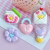 Botella de Flor de Cerezo Brillante Candado de Amor Globo Aerostático Sobre Accesorios de Resina Accesorios para el Cabello Colgante Pasador Hecho a Mano Pegamento en Crema