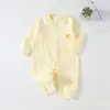 Macacão de Veludo Macio para Bebê, Tipo Primavera e Outono, Roupa para Engatinhar, Roupas para Recém-Nascidos, Pijama Interno, Manga Longa, Primavera e Outono
