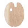 Paleta de madera con paleta de pintura al óleo ovalada para niños de mano, herramientas de maquillaje que se pueden sellar, adornos al óleo