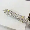 Anillo de Espaciadores de Cristal Diamantado Galvanizado de 5/6/7 mm Cuadrados con Incrustaciones de Diamante Espaciadores para Manualidades de Cuentas Accesorios de Joyería