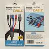 Cable de datos trenzado de un a tres colores en caja con pantalla digital, cable de carga en codo para embalaje, caja blíster, cordón para teléfono móvil, caja de alambre perforado