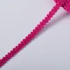 Venta directa del fabricante, suministro en stock de ribete de borde de ciempiés de seda de baja elasticidad de 0,8 cm con hilo dorado y plateado, encaje de color sólido para accesorios de indumentaria y textiles para el hogar