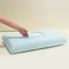 Funda de almohada de verano Cool-Skin con sensación de hielo, amigable con la piel, sedosa, transpirable, extraíble y lavable, con cintas, específicamente para almohadas de látex, funda de almohada antisudor