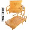 Sofá cama de bambú de doble uso plegable económico individual doble 1.5 m para el hogar siesta departamento pequeño multifuncional cama de bambú