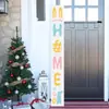 Nuevo producto transfronterizo: Letrero vertical de bienvenida de madera para porche y patio de granja de temporada Decoración navideña letrero de pie