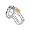 Divertido Juguete Metal Puntos Medios Acero Inoxidable Candado de Castidad Masculina con Suministros para Adultos Bondage Jj Falo