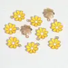 Pingente de Crisântemo Gota de Óleo de Liga Pequeno Pingente de Flor Margarida Acessórios para Joias DIY Brincos Brincos Pingente de Chaveiro