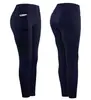 Directo de fábrica transfronterizo europeo y americano AliExpress populares pantalones de yoga pantalones deportivos costura de realce de glúteos bolsillo leggings para mujer