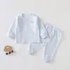 Conjunto Separado para Bebé Primavera y Otoño Unisex para Bebé Apertura Ajustable en la Entrepierna Top de Manga Larga Primavera Otoño Ropa de Otoño Conjunto de Pantalones de Otoño