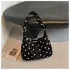 Bolsa de ombro com poá estilo coreano para mulheres, novo modelo 2026, bolsa tote grande para o dia a dia, bolsa transversal simples e versátil