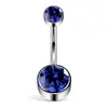 Joia para Piercing de Umbigo Astm F136 Titânio Rosca Interna Argola de Umbigo Redonda Zircônia Cúbica Stud de Umbigo Barra para Barriga