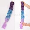 Pelucas de Fibra Sintética de Comercio Exterior, Coletas Coloridas, Trenzas Grandes, Color Degradado, Seda Africana de Alta Temperatura, Flecos, Cabello Doble Liso, Esponjoso