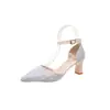 Sandalias de Moda Versátiles de Talla Grande para Mujer, Zapatos de Punta Fina Huecos de Tacón Alto, Punta Cerrada con Correa Única, Estilo Nuevo de Verano 2026
