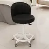 Taburete giratorio de altura ajustable con ruedas, taburete redondo con respaldo, silla de maquillaje, taburete de peluquería, taburete de tocador, tocador