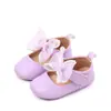 Novos sapatos de couro Sapatos de couro fosco Primavera e Outono Sapatos únicos Sapatos de princesa com laço Sapatos de bebê antiderrapantes com sola de borracha