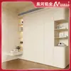 Muebles para el Hogar Hechos a Medida de Aluminio, Decoración Moderna de Lujo Ligero para el Hogar, Armario de Pared a Techo para Dormitorio, Armario de Aleación de Aluminio Blanco al Tacto