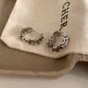 Pendientes de Plata de Ley S925 Mismo Estilo Retro Antiguo Girasol Margarita Pendientes de Nicho de Gama Alta para Mujer Pendientes Nuevos