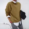 Otoño e invierno 2023 transfronterizo nuevo ebay Amazon wish europeo y americano cuello de camisa manga larga suéter abrigo de dos piezas falsas mujer