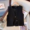 60.00 kg-175.00 kg talla extra para mujer Conjunto casual profesional de tres piezas: chaqueta, chaleco y falda Novedad Otoño 2024
