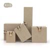 Caja de Joyería de Lino con Hebilla de Madera Estilo Chino, Caja para Pulseras, Caja para Anillos, Caja de Embalaje para Pulseras, Collares con Colgante, Caja de Joyería