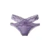 Sueño de Mariposa Rima Púrpura~Bragas de Encaje Sexy Francesas para Mujer Deseo Puro Huecas con Lazo Delgadas Transpirables Braguitas para Mujer