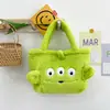 Nova Bolsa de Pelúcia Desenho Animado Estilo Japonês Bolsa de Mão Desenho Animado Boneca de Pelúcia Feminina Doce Bolsa de Lanche Infantil Tendência Lote