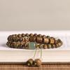 Sándalo Verde Artístico Antiguo Pulsera Doble Círculo DIY Tejido Verde Gota Cuerdas de Mano Cuentas de Rosario Combinación Cuentas Cubo para Juego Cultural de Hombres y Mujeres