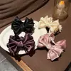 Pinza para el pelo de lazo elegante de alta gama, pinza banana para coleta y recogido estilo lujo ligero, pinza de torsión para media coleta, pinza horizontal, pinza vertical