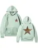 Sitio independiente de Amazon comercio exterior transfronterizo eBay en stock casual divertido estampado de leopardo estrella de cinco puntas sudadera con capucha para mujer
