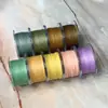Hilo de Cera Redondo Sudamericano Ultra Fino de 0.2 mm Anillo Tejido a Mano Cuerda de Mano Hilo Delgado Hilo Trenzado Macramé Cuerda Trenzada Cable Cera