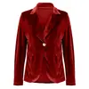 Chaqueta de Traje Elegante de Color Puro, Nueva Moda Otoño e Invierno para Mujer, Transfronteriza Europea y Americana de Amazon 2025