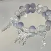 Pulsera de Cuentas de Mariposas para Mujer Impresión Lujo Ligero Nicho Alta Gama Elegante Pulsera de Pareja Regalo para Novia