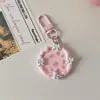 Chaveiro Floral Fofo Pequeno Pingente Mochila Bolsa Mochila Pendurado Presente de Formatura Presente Buraco de Chave Alto Senso