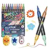 Plumas Marcadoras de Brillo de Doble Punta y Doble Color Papelería Europea y Americana Regreso a Clases Venta al por Mayor Amazon Temu Suministro Se Puede Etiquetar