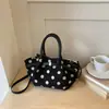 Bolso de Lunares para Mujer 2026 Nuevo Verano Gama Alta Gamuza Velour Maillard Viaje Diario Bolso de Hombro Cruzado