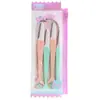 Set de tijeras y recortador de cejas multiestilo en colores macaron, herramienta de moda y útil para principiantes, herramienta para recortar cejas, venta al por mayor desde el fabricante