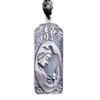 Colgante de plata esterlina S999 collar de mantra de seis sílabas para hombres y mujeres Guanyin Buda Sakyamuni colgante cuadrado de plata pura