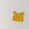 Ins Lindo Gorro de Punto Fino con Orejas de Oso para Bebé Primavera y Otoño Gorro Fetal de Algodón Rizado Anticold para Bebé Gorro para Bebé