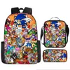 Popular Mochila de Comercio Exterior de Dibujos Animados Sonic para Estudiante de Escuela Primaria Mochila de Tendencia Transfronteriza Bolso Escolar Europeo y Americano