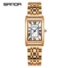 Reloj de Pareja Sanda Live Hot Reloj Cuadrado Vintage de Cuarzo Resistente al Agua Escala Romana Relojes para Hombre y Mujer