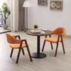 Mesa e cadeiras simples para negociação, mesa redonda pequena para loja de milk tea e café, conjunto de mesa e cadeiras para varanda de casa, mesa e cadeiras estilo mid-century