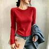Camiseta base térmica de polar cálida y engrosada para otoño e invierno, prenda interior ajustada, camiseta de manga larga para mujer, forrada de polar, top versátil y elegante