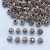 Amazon Nuevo Producto Mezcla 10 Aleación de Plata Antigua Hueca Agujero Grande Perla DIY Pulsera Joyería con Cuentas Accesorios