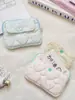 6432 Estilo Ins Portatarjetas Acolchado de Corazón y Estrella con Botón a Presión y Cremallera Diseño Doble para Mujeres para Llevar Identificación y Tarjetas Bancarias