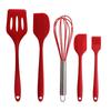 Raspador de silicone conjunto de 6 peças de espátula de silicone de grau alimentício pincel de óleo cor silicone resistente a alta temperatura raspador de pincel de churrasco de silicone atacado