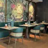 Conjunto de Mesa e Cadeiras para Restaurante Temático Estilo Sudeste Asiático, Sofá de Canto Tendência Estilo Tailandês para Restaurante, Cadeiras de Jantar Comerciais para Restaurantes
