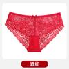 Ropa interior de encaje sexy para mujer, caliente, de talle medio, calada, transpirable, delgada, talla grande para chica gordita, calzones de algodón para mujer